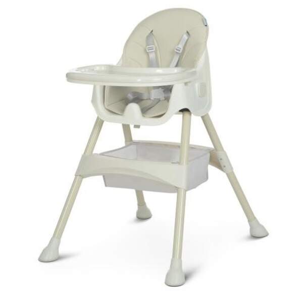 Стільчик M 4136-2 Ice Gray (1шт) для годування, складається, 5-ти точ, в 95-д76-ш61см, екошкіра, сір (шт.)