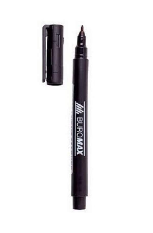 Маркер водостійкий, чорний, 1мм (12шт/упак) BM.8704-01 (12/144/864шт) (шт.)