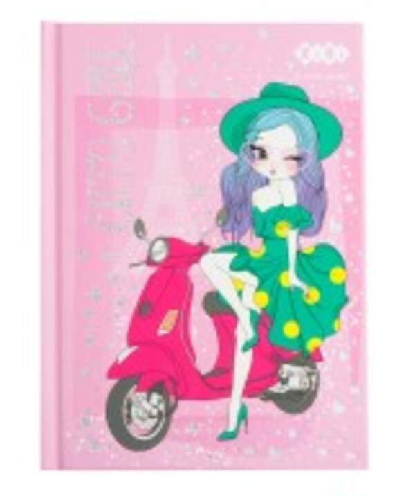 Блокнот CUTE GIRL, А-6, 64л., кл., тв. обкл., мат. лам.+лак, гліт, рожевий ZB.12715-10 (шт.)