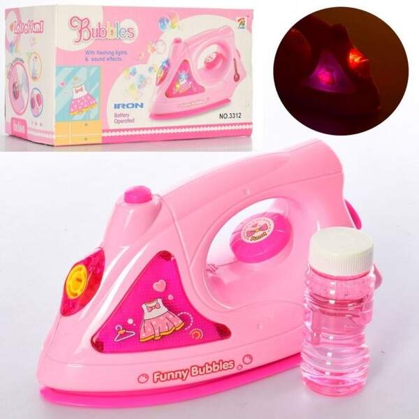 Мильна гра MB 019 утюг 20см, запаска, муз, свет, на бат-ке, в кор-ке (шт.)