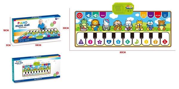 Муз.килимок 757-01B (72шт/2)Танцювальний, батар., вивчення муз.інструмент, клавіатури,р-р іграшки - (шт.)