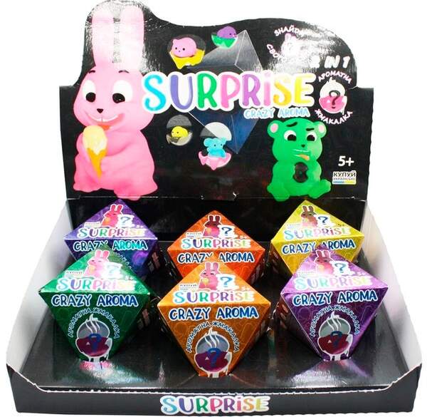 Набір-сюрприз TM Mr.Boo Crazy Aroma SURPRISE лизун- антистрес 80122 (15шт) (шт.)