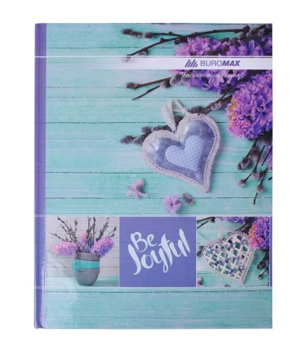 Книга обліку "ROMANTIC" 96 арк/кліт.оф.(тв. лам. обкл), А4, бірюзовий BM.2400-306 (шт.)