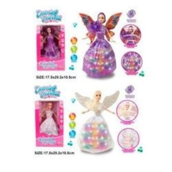 Лялька BL7718-1-4 (36шт) фея, 27см, танцює, муз, світло, рухомий тулуб, 2 види, бат, в кор-ці,18-29, (шт.)