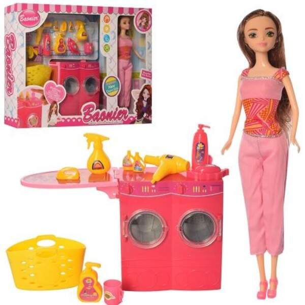 Лялька JJ8568 (12шт) 130см, пральня (праль.машина16см, флакони, кошик), в кор-ці, 45-32-7см (шт.)