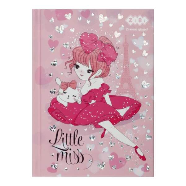 Блокнот LITTLE MISS, А-6, 64л., кл., тв. обкл., мат. лам.+лак, рожевий, KIDS Line ZB.12714-10 (шт.)