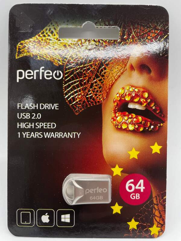 PERFEO USB2.0 flash metal mini  64 GB ( E-01 ) (шт.)
