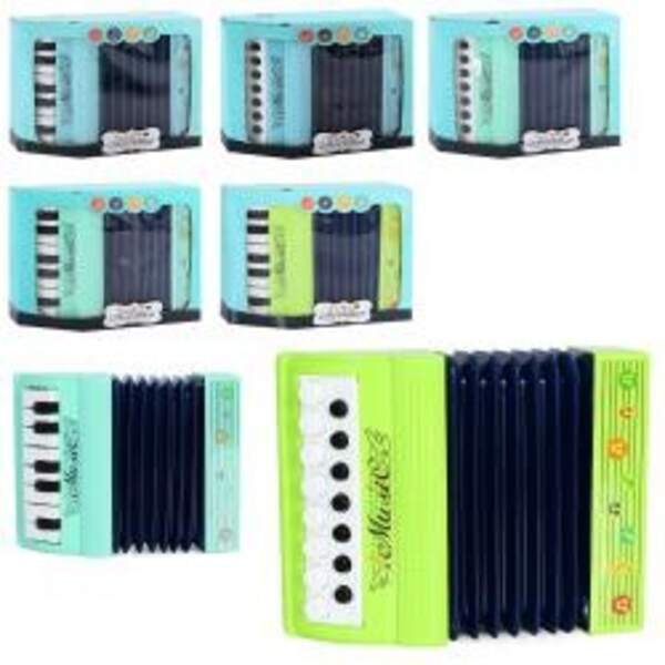 Гармошка 2020-2021 (48шт) 17см, муз, 2 режими, 2 види по 3 кольори, на бат-ці, в кор-ці, 18-14,5-5,5 (шт.)