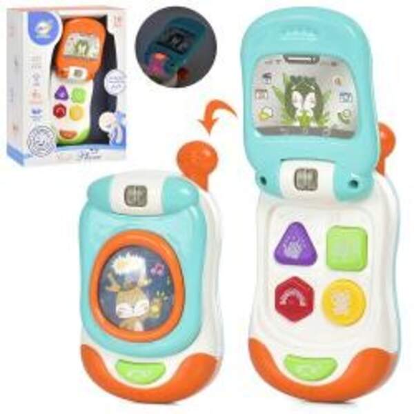 Телефон 503-7 (48шт) 12,5 см, муз, звук, світло, 2 кольори, на бат-ці, в кор-ці, 15,5-20,5-6,5 см (шт.)