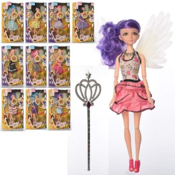 Лялька ZQ50514-31-2-3-4-5-6-7-8-9-0 (30шт) 30см, фея, шарнірн, муз, св, мікс вигляд, кор,20-34-7см (шт.)