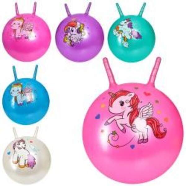 М'яч для фітнесу MS 3397 (30шт) з ріжками, 55см, 400г, 6видів/6 кольорів, в кор-ці, 19-14-4см (шт.)