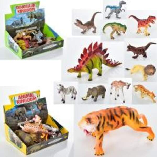 Фігурка ND-606-608 (108шт) 2в (тварини/динозаври), від 22см, зв, бат, 6шт (6видів) в дисплеї, 31,5-1 (шт.)