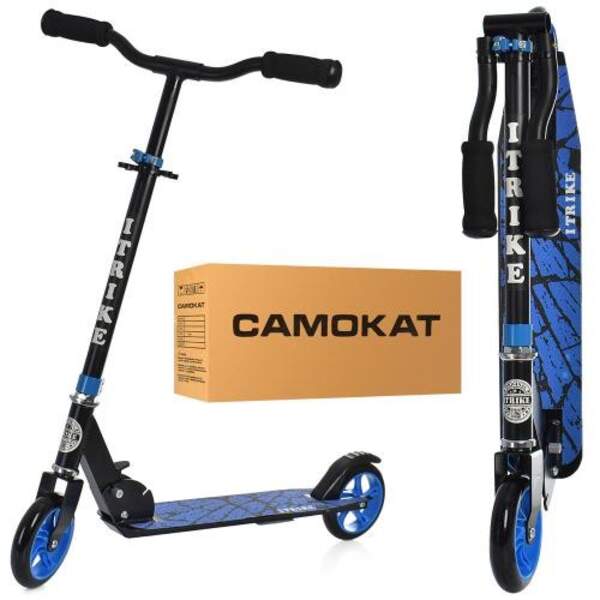 Самокат SR 2-039-8-BL (1шт) алюм, 2колеса ПУ145мм, кермо79/90см, підніжка52/32-10,5см, ручки фомові (шт.)