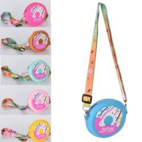 Сумочка BB8222 (60шт) довга ручка, застібка-блискавка, силікон, 6 кольорів, в кульку,12-12-3см (шт.)