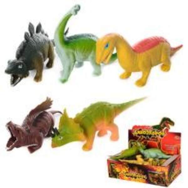Динозавр 7209 (216шт)18см, антистрес, 12шт(6видів) у дисплеї, 27-15-8,5см (шт.)