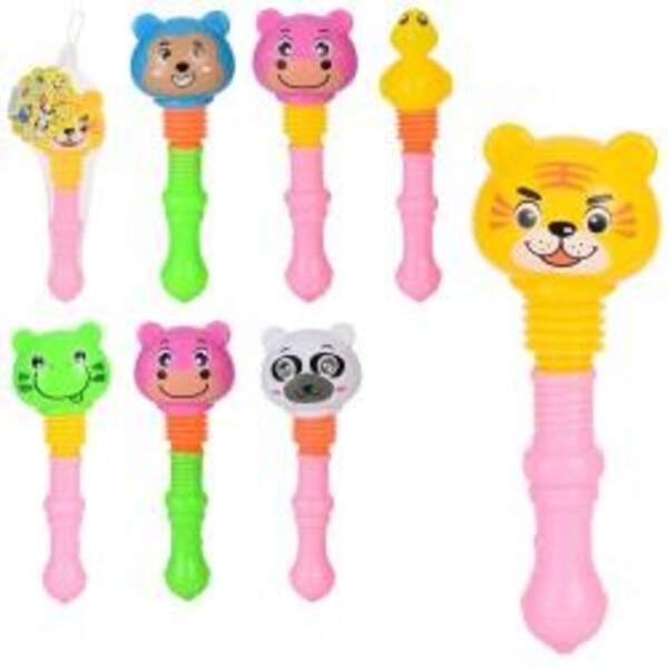 Брязкальце 828A (288шт) 21см, тварина, пищалка, 7видів, в пакеті, 29-7-6см (шт.)