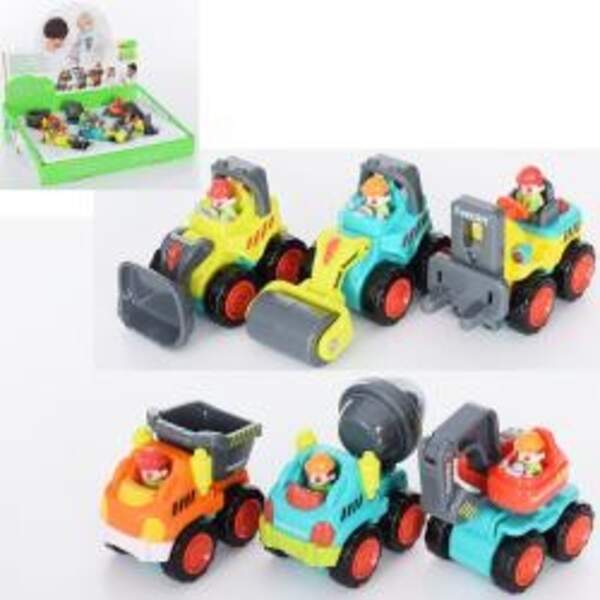 Будтехніка 3116C-HL (72шт) 8см, рухомі деталі, 6шт (6видів) в дисплеї, 26-18-6,5см (шт.)