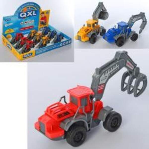 Будтехніка 666-9 (162шт) інер-я, 15см, рухомі деталі, 9шт (3 види) в дисплеї, 42-28-7см (шт.)