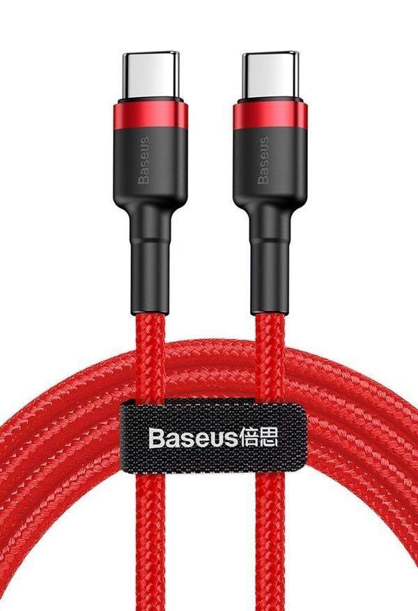 Кабель Baseus Cafule HW QC Type-C to Type-C PD2.0 100W (2m) Red/Black (CATKLF-AL91) (шт.)