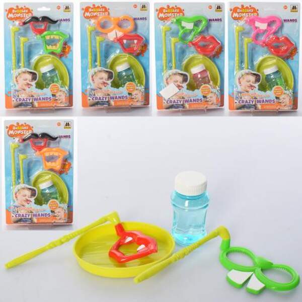 Мильна гра 668-5 (144шт) аксесуари для свята, запаска 7,5 см, 3 види, в слюді, 16-25-5см (шт.)