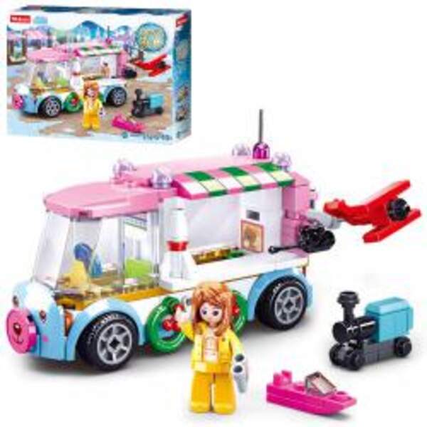 Конструктор SLUBAN M38-B0889D (60шт) машина-станция, фигурка, 143дет, в кор-ке, 24-19-4,5см (шт.)