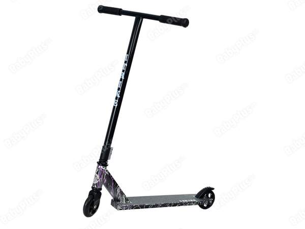 Самокат SR 2-066-1-D1 (1шт) алюм+сталь,трюковий,кол2штПУ100мм-алюм,кермо85см,підніж50/34-10см,принт (шт.)