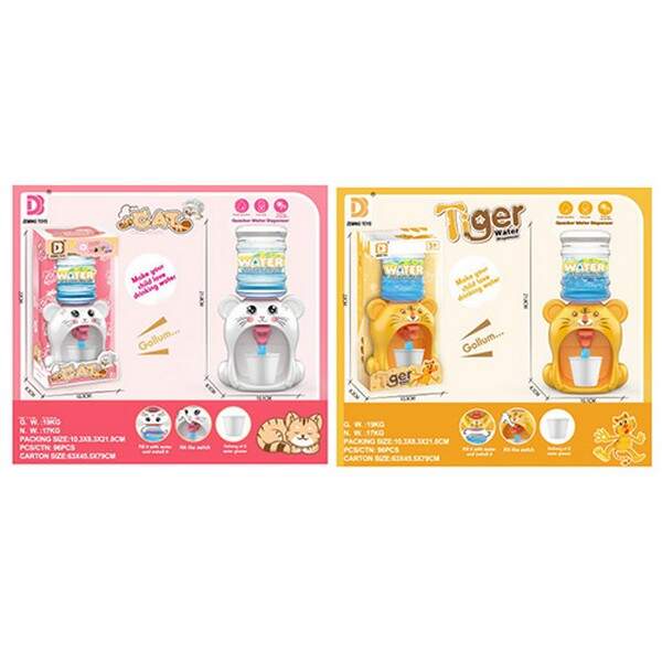 Побутова техніка 8059-60 (96шт) кулер, склянка 2шт, ллється вода, 2 види (тигр/кіт), в кор-ці, 10-21 (шт.)
