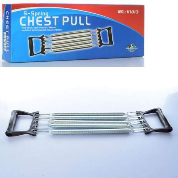 Еспандер MS 0605 (20шт) 5пружин,метал, грудний/плечовий,ручки пласт,опір 30кг,кор,32-11,5-4,5см (шт.)