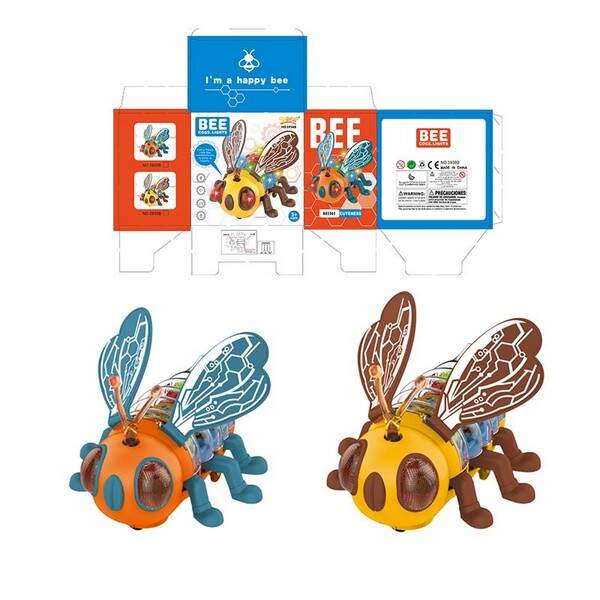 Тварина муз. арт. 5938B (72шт/2) муха,2 кольори мікс,прозорий корпус, кольорові внутрішні деталі, св (шт.)