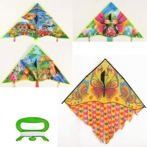 Повітряний змій MR 0435 (100шт) ширина 110см, довжина 55см, хвіст 65см, мікс видів, у кульку, 9-74-1 (шт.)