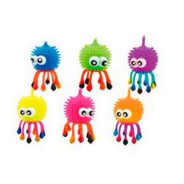 Е-їжачок MS 3378 (144шт) антистрес, восьминіг, 11см, світло, бат (таб), 12шт (6кол) у дисплеї (шт.)