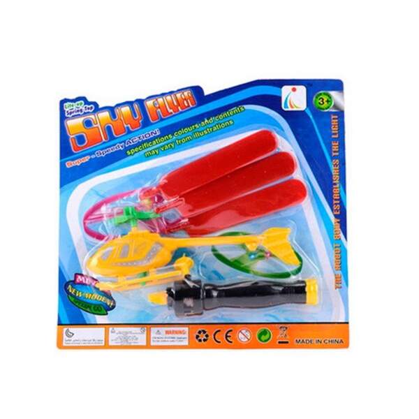 Іграшка Гелікоптер 2204A (210шт) 16см, на запуску, розібраний, 3 кольори, на листі, 21,5-20-3,5см (шт.)