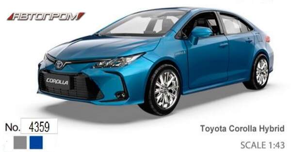 Машина метал АВТОПРОМ арт. 4359 (96шт/2) 1:45 Toyota Corolla Hybrid, відкр.двері, в кор. 14,5 * 6,5 (шт.)