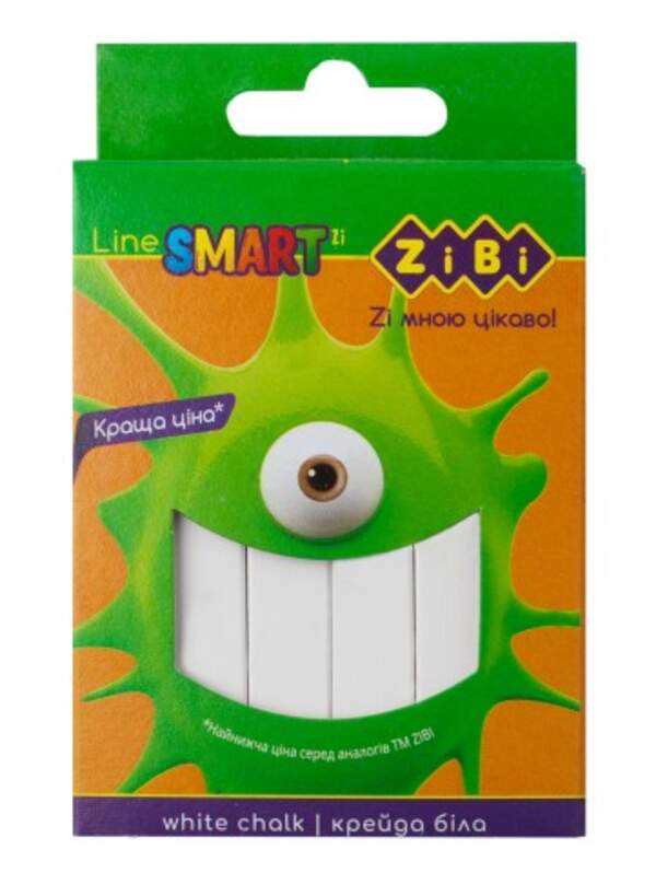 Крейда біла квадратна 12 шт., картонна коробка, SMART Line ZB.6705-12 (1/90) (шт.)