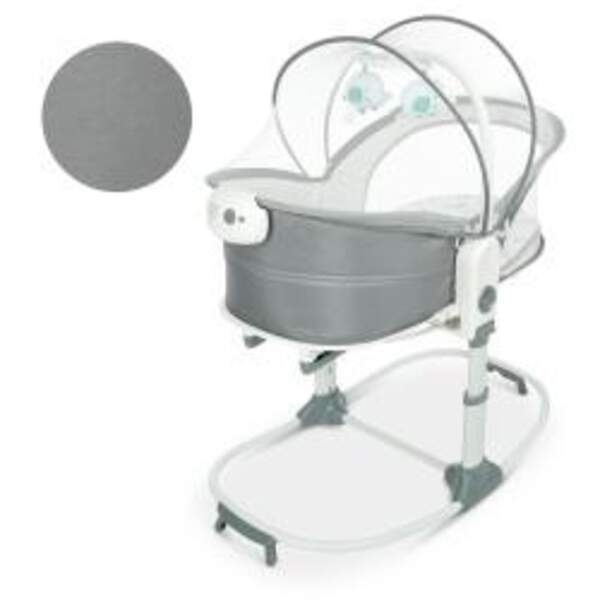 Люлька-качалка 8037 (3шт) 6в1, льон, музика, регулювання по висоті, мятн (шт.)