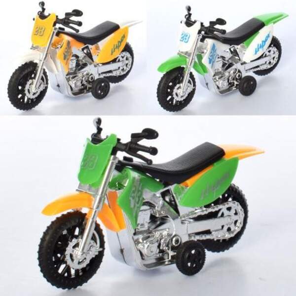 Мотоцикл 777-23 (390шт) інер-й, 12см, 3 кольори, у кульку, 12-6-4см (шт.)