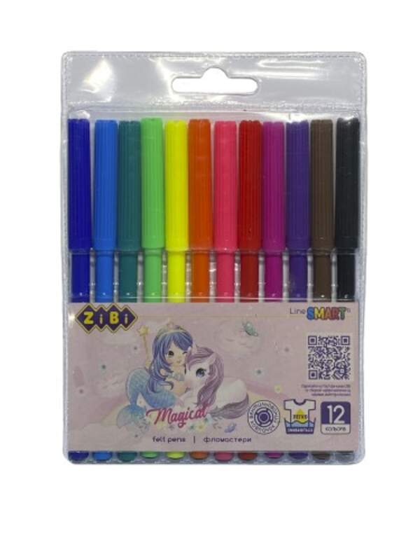 Фломастери, 12 кол., МАГІЯ, SMART Line ZB.2813 ( 1/24/144шт) (шт.)