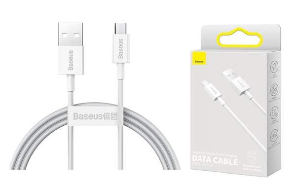 Кабель Baseus Superior Series MicroUSB Cable White (CAMYS-02) (шт.)