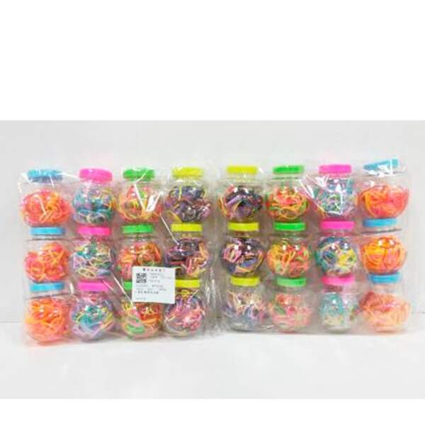 Набір для плетіння браслетів 103-XYG (720шт) резиночки, в колбі, 12 шт(4 кольори) у пакеті, 20-27-6, (шт.)