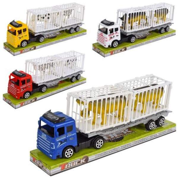 Трейлер MR891-D2-D4 (48шт) 30см, тварини 2шт, 4 кольори (2 види), в слюді, 32-12-6, 5см (шт.)