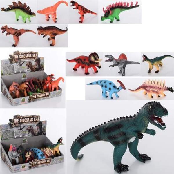 Фігурка BY168-983-984 (72шт) динозавр, від 23см, звук, 2 види, бат-таб, 6шт (6 видів) в дисплеї, 36- (шт.)