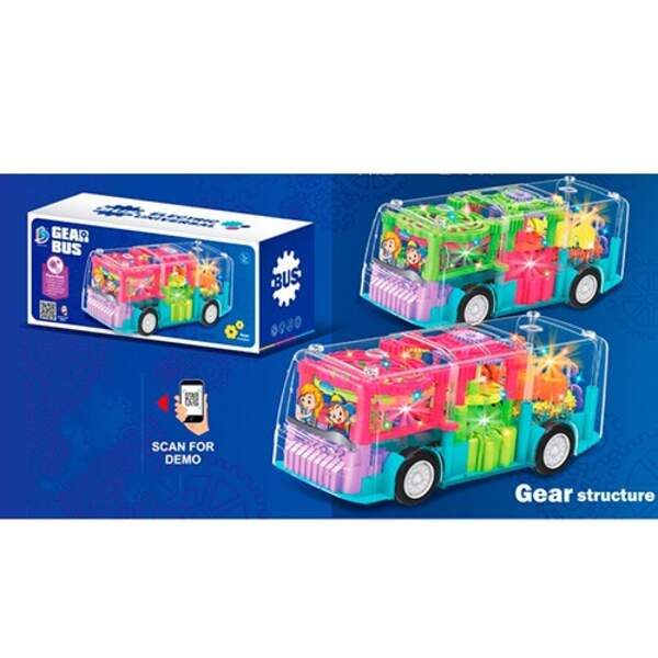 Автобус 8899-139 (24шт) 20см, муз, світло, їздить, на бат-ці, 2 кольори, в кор-ці 20,5-9-8см (шт.)