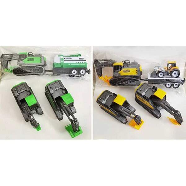 Екскаватор 669-87-88A (60шт) інер-я, 35см, з причіпом, рухомі деталі, 2 види, в кульку,17-40-7см (шт.)
