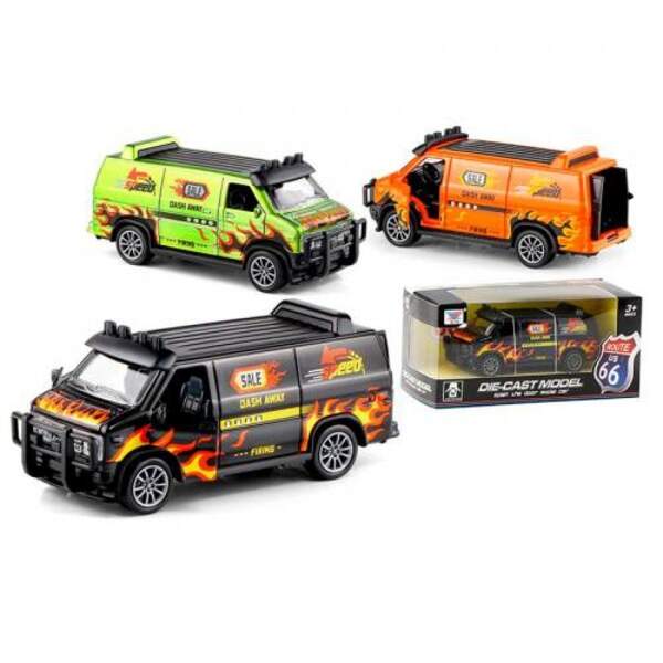 Машина K175A21 (48шт) 10,5 см, метал, інерція, відчиняються двері, 3 кольори, в коробці, 15-7-6,5 см (шт.)