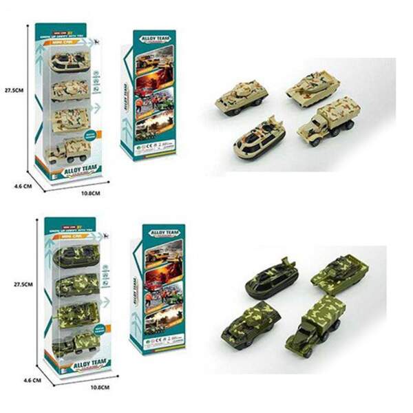 Набір з транспортом CA-49-50 (36шт) військова техніка 7см, пластик, 2 колір, 4шт в коробці, 27-11-5с (шт.)