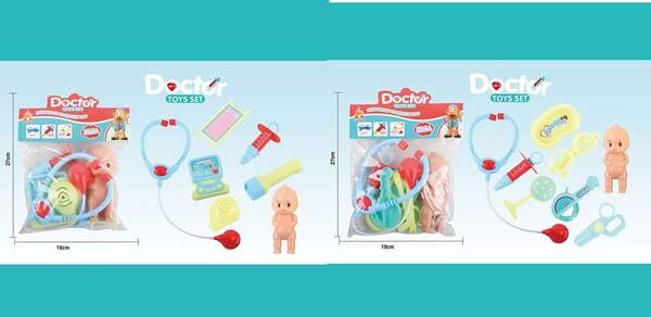 Лікар набір арт. 2023-4/5 (288шт/2) 2 види, стетоскоп, аксес. пакет 32,5*19см (шт.)