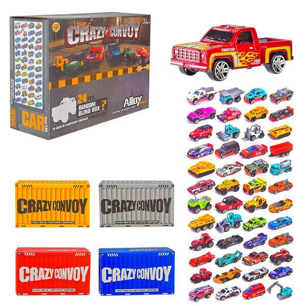 Машини набір арт. MH-255 (24шт/2)4види, 24 машини в компл., короб. 27,5*1,5*21см (шт.)