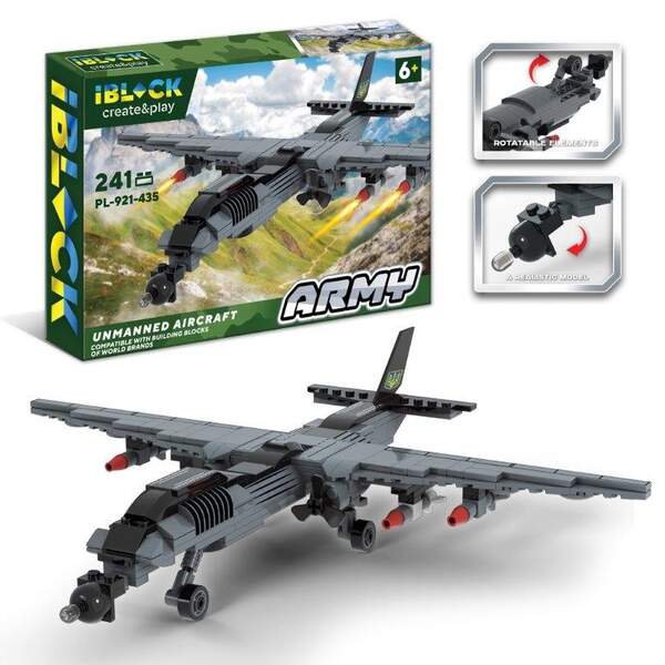 Конструктор IBLOCK арт. PL-921-435 (12шт) ARMY 241дет.инструкція на укр мові, наліпкии комплект.,кор (шт.)