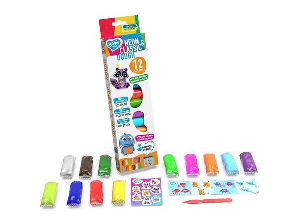 Набір для ліплення з тістом 41182 (18 шт) 12 кольорів Neon and Classic TM Lovin (шт.)