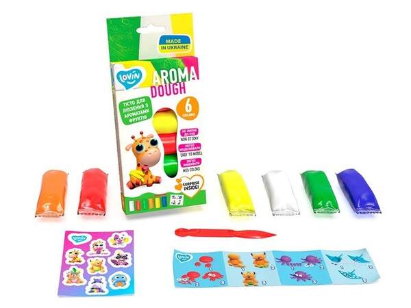Набір для ліплення з тістом 41199 (36 шт), 6 кольорів Aroma Assorted TM Lovin (шт.)